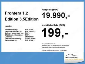 Opel Frontera 1.2 Edition LED+Fernlichtass.+PDC+BT+Tem Bild 4