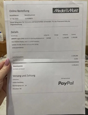 Lenovo Legion 5 Pro 16IAH7H   i7 12700H   RTX 3070 Ti   16GB   1TB Bild 7