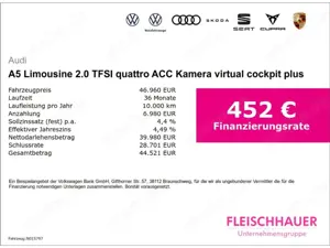 Audi A5 Limousine 2.0 TFSI quattro ACC Kamera virtual cock Bild 3