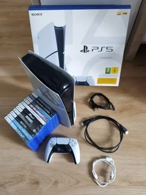 Sony Playstation 5 Slim spielkonsole mit Verpakung mit sammlung spiel
