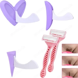 Bikini Trimmer Rasierer für Frauen - Bikini Rasur Schablone 3erset