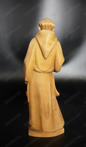 Massivholzschnitzerei, Mönch mit Bierkrug 25 cm Bild 2