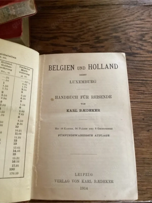 Beadeker, drei Reiseführer, antik und selten.