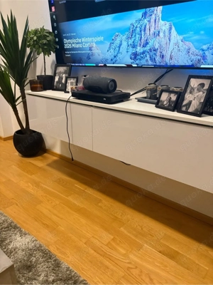 IKEA TV-Lowboard   Hängeschrank, weiß Hochglanz   140 cm