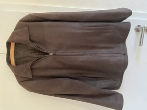 Herren-Nubuk-Rinds-Lederjacke, Gr. M, braun