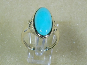 NEU: Ring 375 Gold Größe 16 - 50 mit Amazonit Bild 3