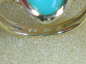 NEU: Ring 375 Gold Größe 16 - 50 mit Amazonit Bild 9