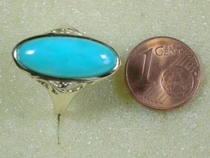 NEU: Ring 375 Gold Größe 16 - 50 mit Amazonit Bild 4