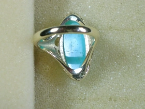 NEU: Ring 375 Gold Größe 16 - 50 mit Amazonit Bild 8