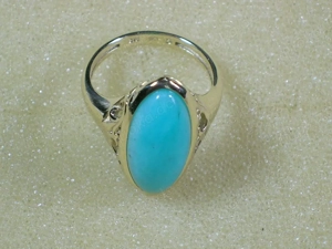 NEU: Ring 375 Gold Größe 16 - 50 mit Amazonit Bild 7