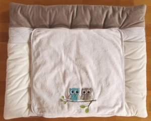 Wickelunterlage Eule (Be Be's Collection, taupe-weiß