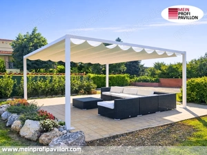 Pergola Schiebedach Pavillon 6x4 Terrassenüberdachung Überdachung Zelt Sonnenschutz Faltpergola Pvc