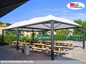 Pavillon 6x6 Überdachung Gazebo Pagodenzelt Festzelt Pvc Dach Restaurant Café Universität Event