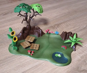 Playmobil Landschaftsplatze mot Teich und Zubehör Top Zustand 