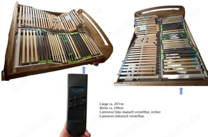 Doppelbett 180*200 mit verstellbaren Lattenrosten und Matratzen 