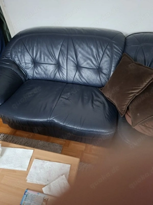 echt leder couch Bild 2