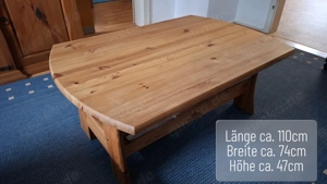 Wohnzimmertisch Holz gelaugt und geölt 