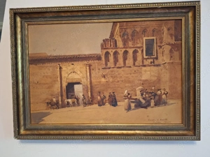 Aquarell  auf  Holz 1845Toledo 