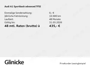 Audi A1 Sportback advanced 30 TFSI 85(116) kW(PS) S t Bild 2