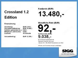 Opel Crossland 1.2 Edition Tempomat, Klima, Bluetooth Bild 4