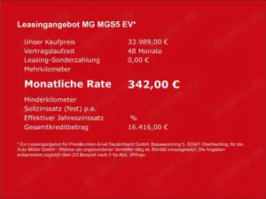 MG MGS5 EV Luxury Long Range 64kWh Leder 360°LED WP Navi Bild 4