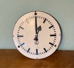 Antike Uhr, Nebenuhr CTW Carl Theodor Wagner   Industrie-Design, Fundzustand, 1950er 60er      