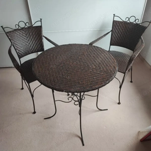 Schöner Metall Bistro Tisch * Gartentisch *Stühle