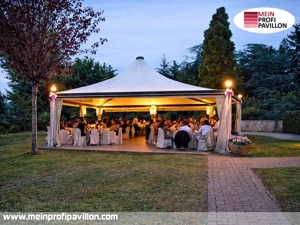 Pavillon 9x9 Überdachung Gazebo Catering Event Dach Restaurant Café Terrassenüberdachung Hochzeit Bild 4