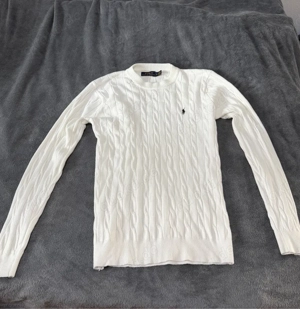 Ralph Lauren Pullover Weiß   Zopfmuster, Größe M