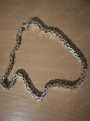 Silberne Königskette und Armband Bild 3
