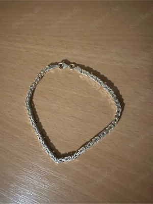 Silberne Königskette und Armband Bild 4