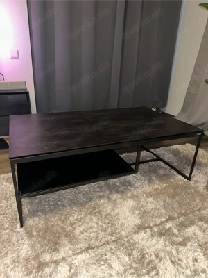 Novel Couchtisch Schwarz Keramik mit Metallgestell