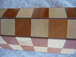 Edles unbespieltes Reise Schachspiel Holz Figurensatz Schach Dame + Brett  Bild 5