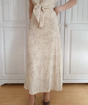 Escada 34 XS Seide Rock Seidenrock Maxirock Sommerrock Kleid Skirt Kostüm Dress Hemd Bluse Vintage