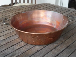 Hochwertiger 37cm Kupfer Topf Kupfertopf Marmeladentopf Patisserie 
