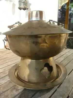 Mongolentopf mongolischer Hot Pot Hotpot Feuertopf  chinesisches Fondue Shabu shabu