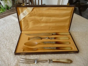 Antikes Tranchierbesteck Salatbesteck Tranchier Salat Besteck gemarkt