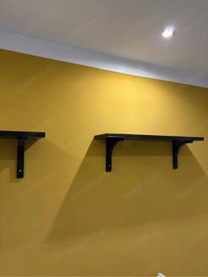 2x IKEA Wandregale schwarz mit Halterung und Schrauben