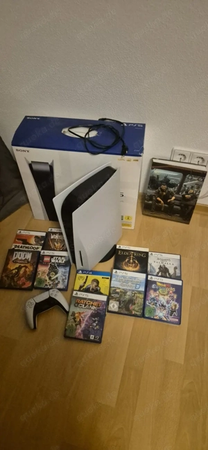 Sony Playstation 5, Standard-Diskversion mit Spielen und Controller