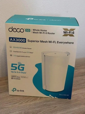 TP-Link deco X50-5G LTE WLAN Router, 5G Router SIM Card