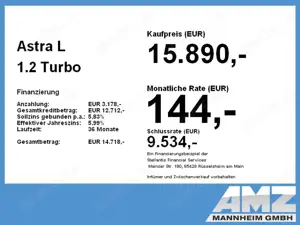 Opel Astra L 1.2 Turbo Edition +LED+Tempomat+Kamera+ Bild 4