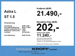 Opel Astra L ST 1.5 D Elegance LED+Navi+2xKlima+Kam. Bild 4