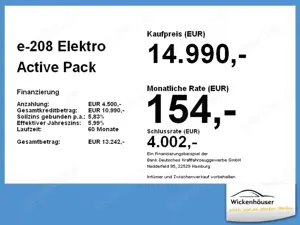 Peugeot e-208 Elektro Active Pack SHZ+PDC+Alu+CarPlay Bild 4