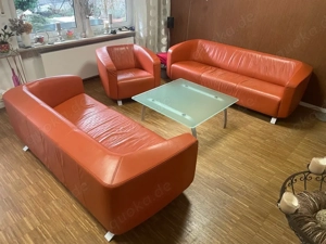 Design Leder Garnitur 3 2 1