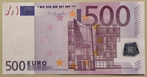 500,- Euro Scheine X0-Serie und N-Serie Duisenberg Trichet Draghi