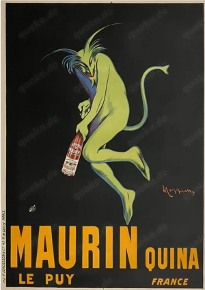Maurin Quina Leonetto Cappiello Original Vintage Poster Grüner Teufel Bild 4
