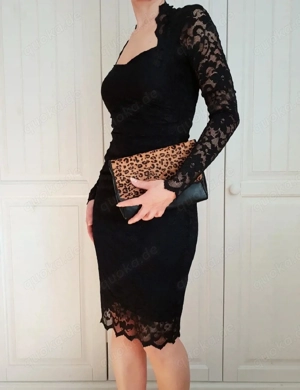 Goddess London 36 S Spitze Enges Kleid Midikleid Abendkleid Cocktail Dress Bluse Rock Skirt Kostüm