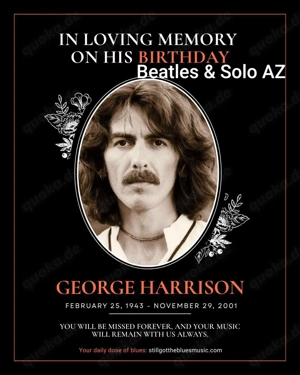 GeorgeHarrison83Beatles&SoloAZ AbbaZappa Uvm
