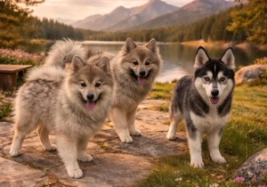 Pomskywelpen mit Huskyzeichnung