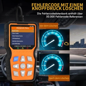 OBD2 Diagnosegerät KFZ Fehlerauslesegerät Batterietester Funktion 13 Sprachen Auto nach 2003 Univers Bild 5